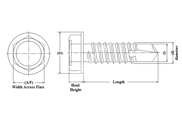 Hexagon Head Self Drilling Screw HO - Image 4